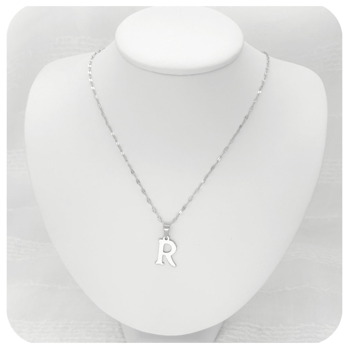 Dainty Initial Letter Necklace A-Z | Gold or Silver Tone | Stainless Steel