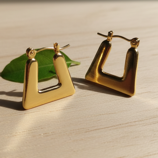 Diamond Hoop Earrings - Nature