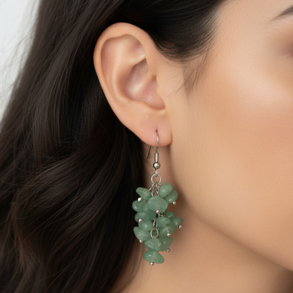 Green Aventurine Earrings - Latina Model