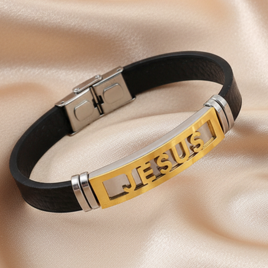 Jesus Bracelet - Champagne Satin