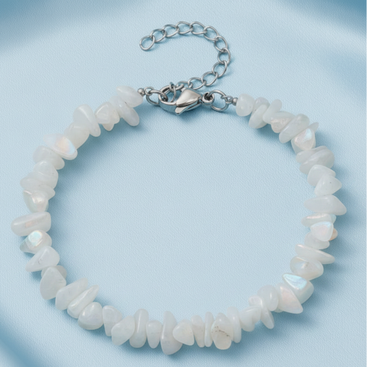 Moonstone - fondo azul claro satinado