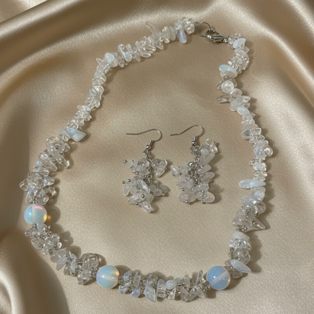 Opalite Crystal Set - Satinado Champagne