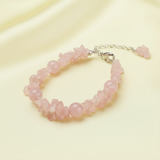 Rose Quartz Bracelet - Same Background