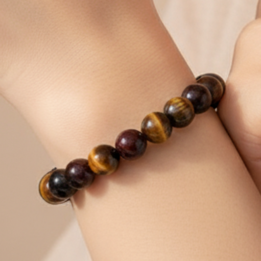 Tiger's Eye Bracelet on Model