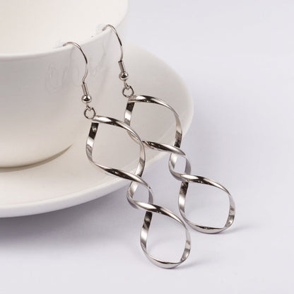 Spiral Helix Drop Earrings - Premium Stainless Steel