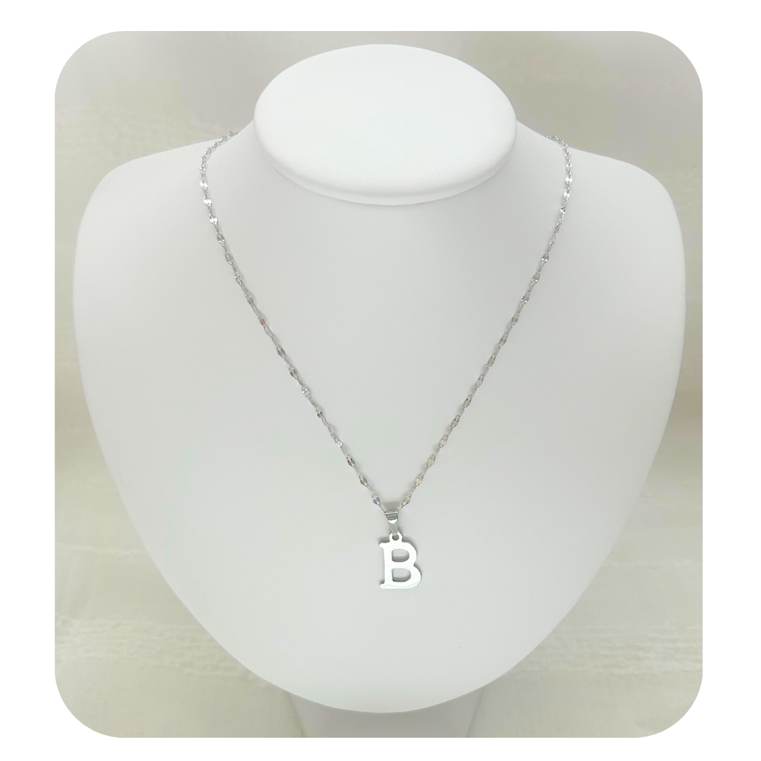 Dainty Initial Letter Necklace A-Z | Gold or Silver Tone | Stainless Steel