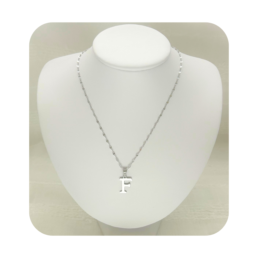 Dainty Initial Letter Necklace A-Z | Gold or Silver Tone | Stainless Steel