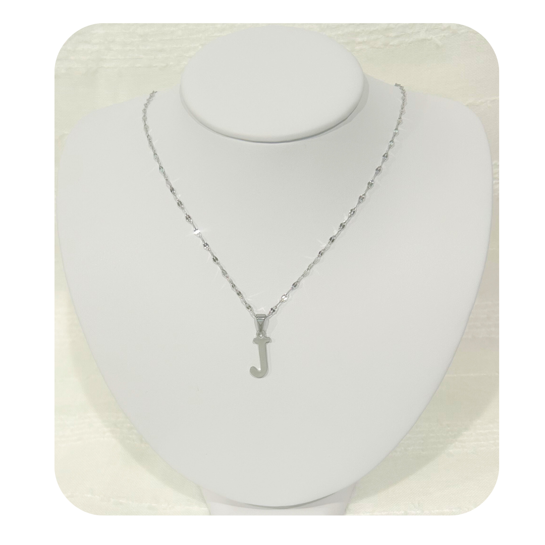 Dainty Initial Letter Necklace A-Z | Gold or Silver Tone | Stainless Steel