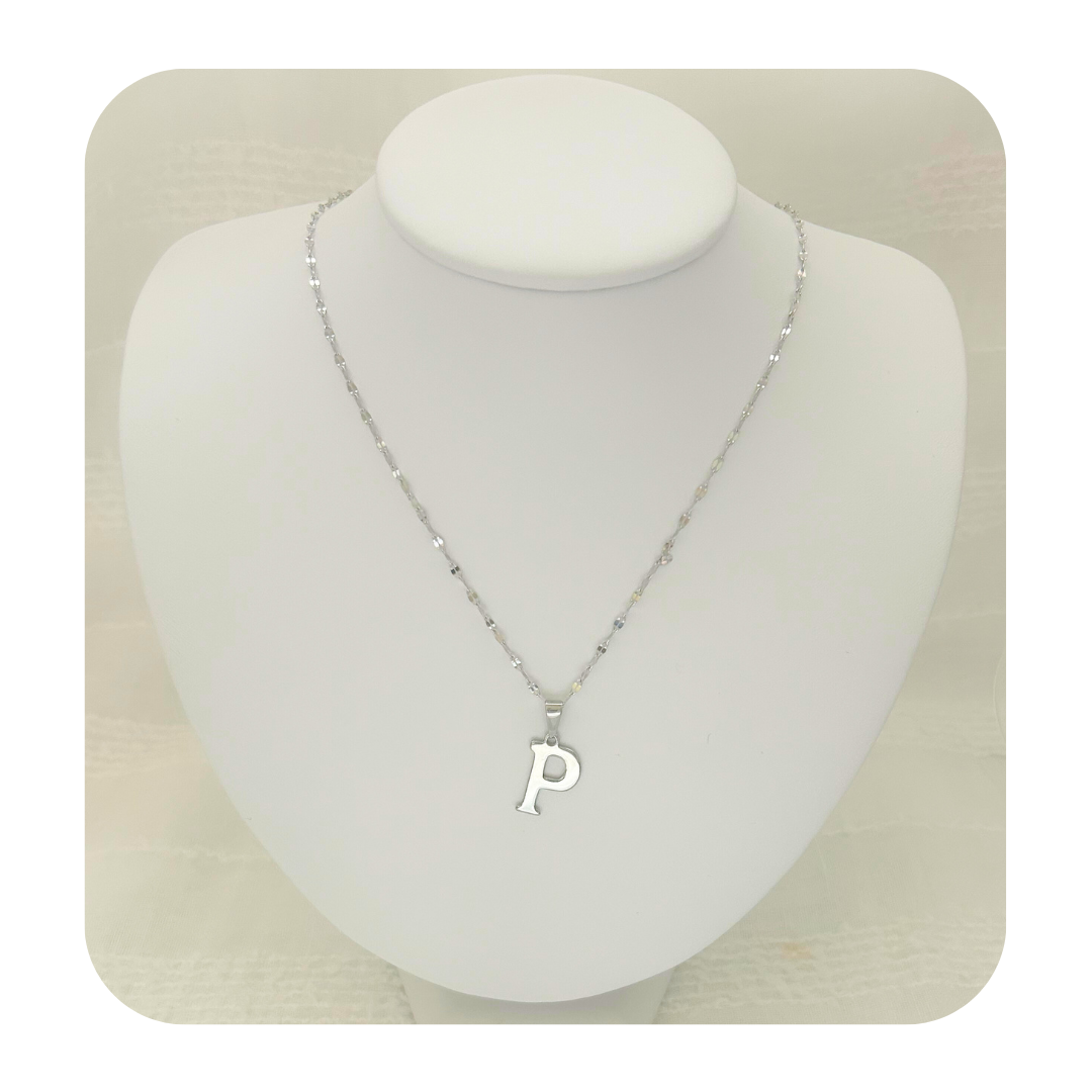 Dainty Initial Letter Necklace A-Z | Gold or Silver Tone | Stainless Steel