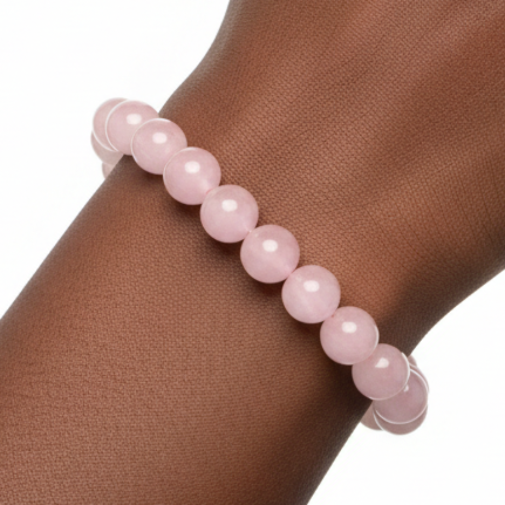 Afro hand model - rose quartz