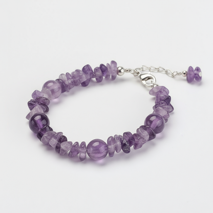 Amethyst Chip Stone Bracelet