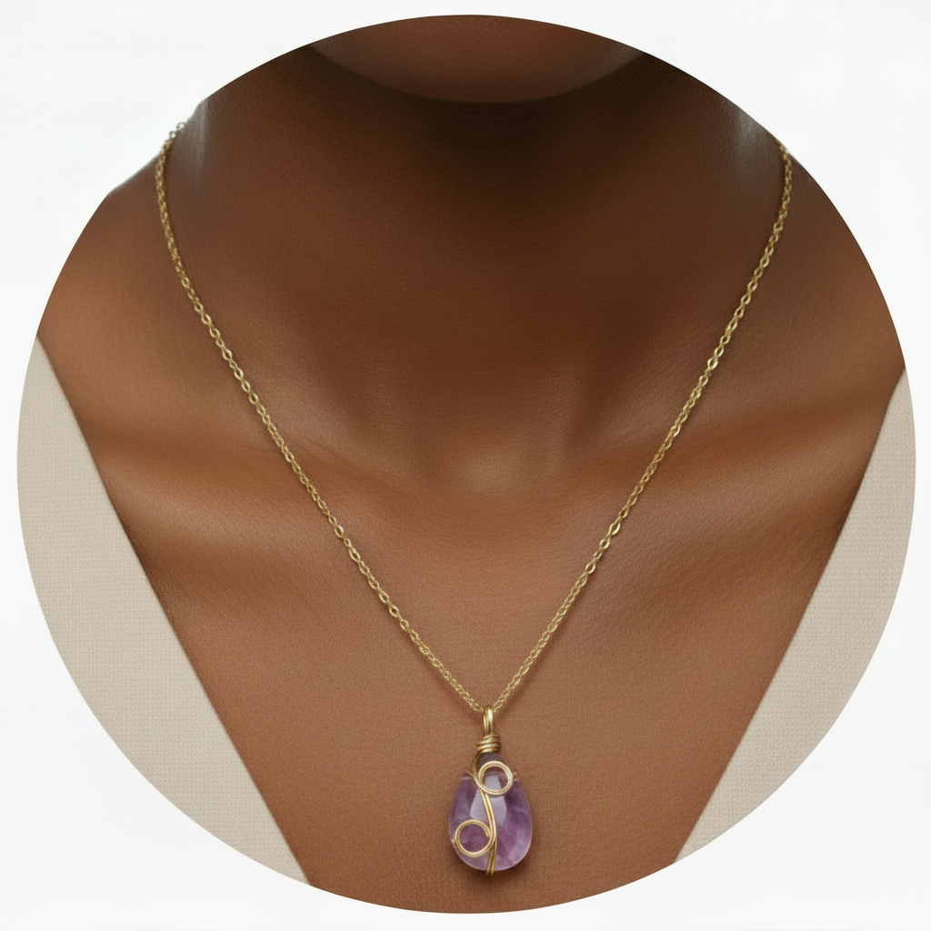 Amethyst Medium Purple - Circle Model Shot