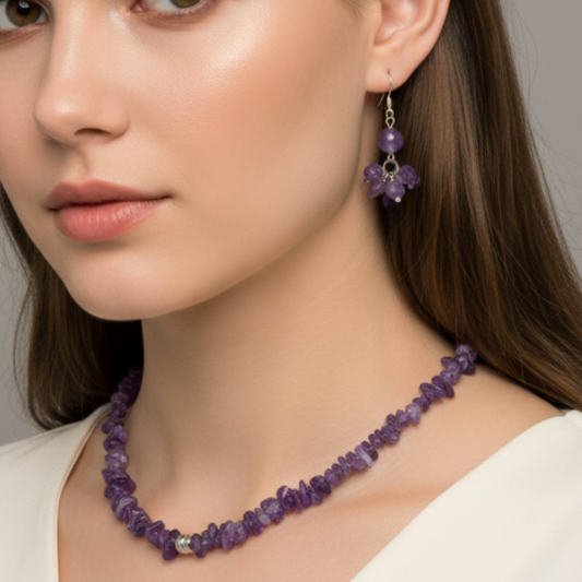 Amethyst Set on Model