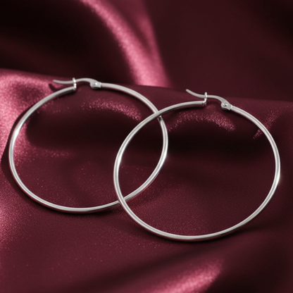 Aretes sobre satín burgundy