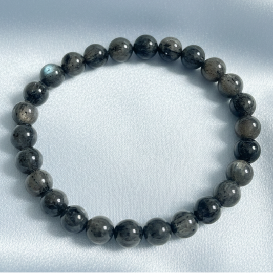 Black Labradorite - Satin Light Blue