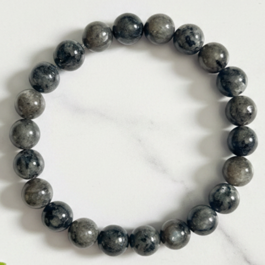 Black Labradorite - Standing on White Marble