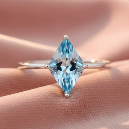 Blue Topaz Ring on Velvet
