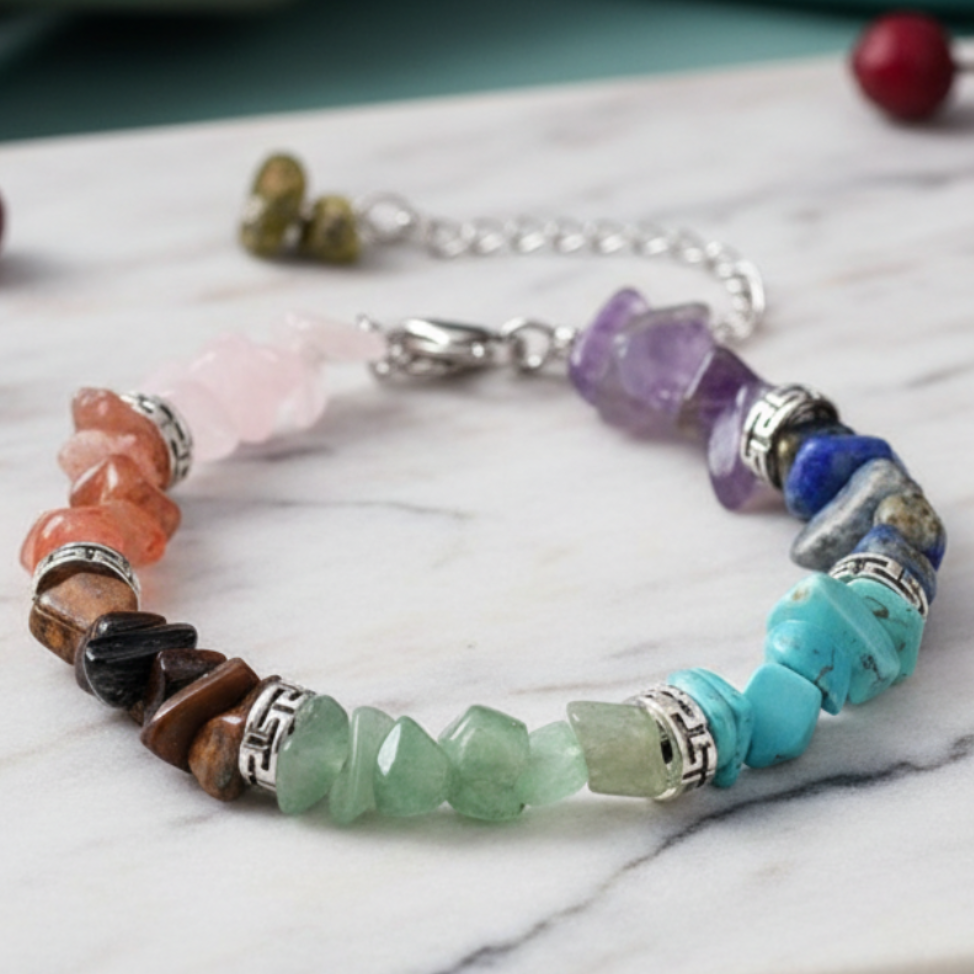 Bracelet on marble with brand colors