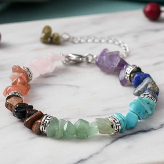 Bracelet on marble with brand colors