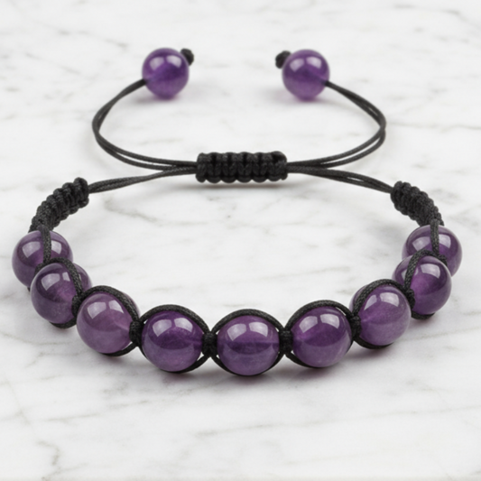 Bracelet on white marble