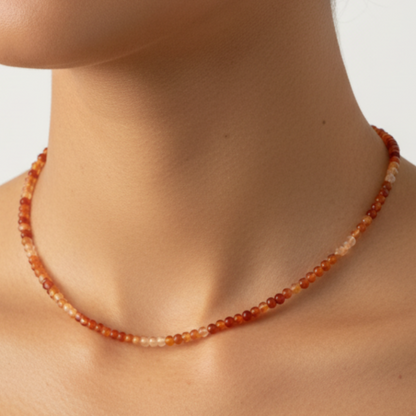 Carnelian Necklace - Latina Model