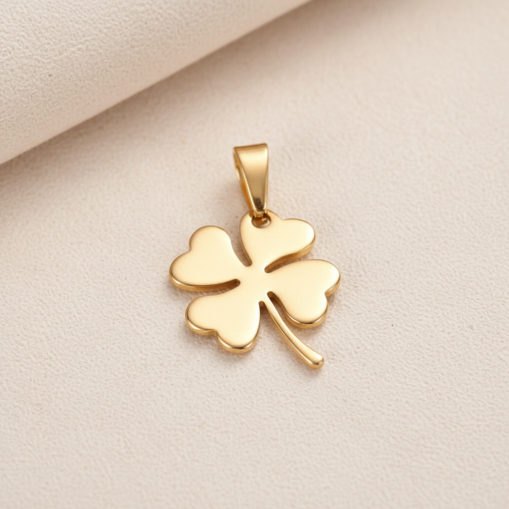 Clover Pendant Gold - Organic Clean