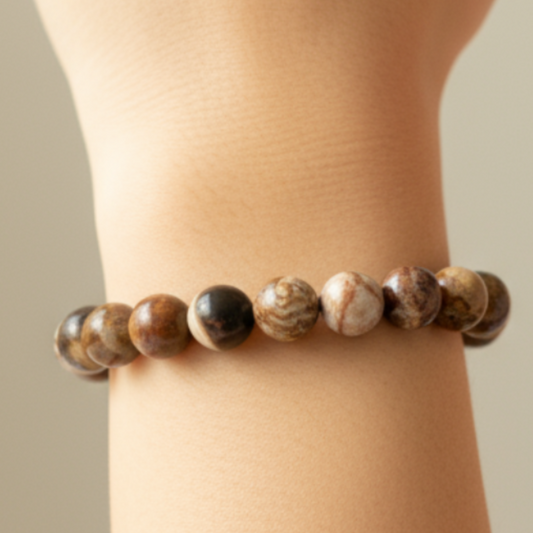 Earth Tone Bracelet on Model