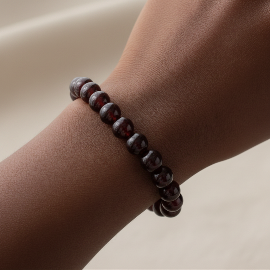 Garnet Bracelet - Mano Piel Oscura