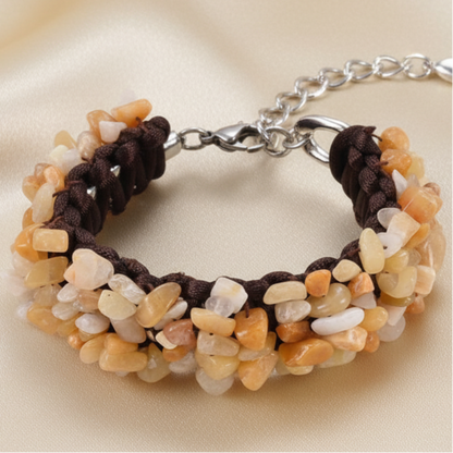 Gemstone Bracelet – Satin Light Gold