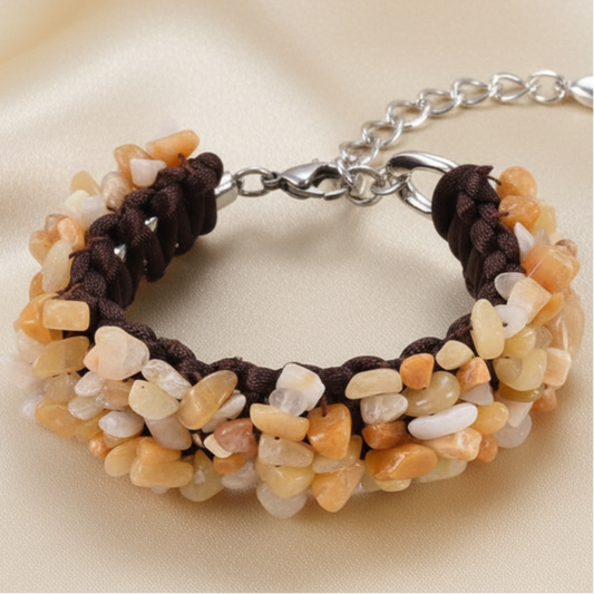 Gemstone Bracelet – Satin Light Gold