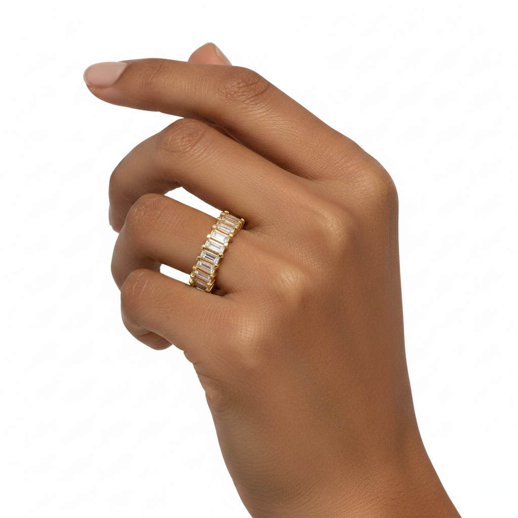 Gold Clear Baguette - Index Side