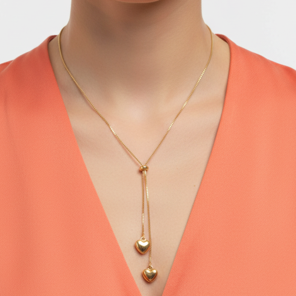 Gold Lariat – Blusa coral