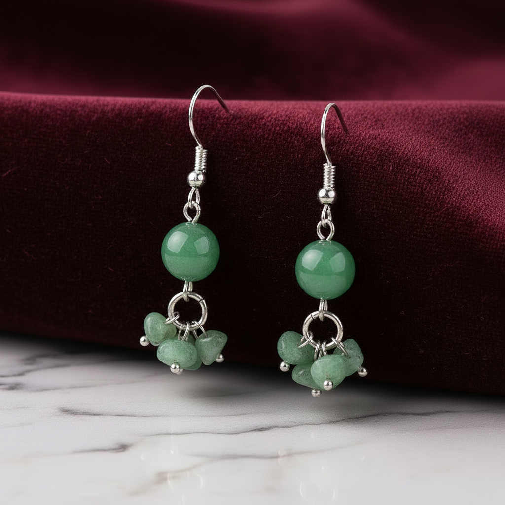 Green Aventurine - Burgundy Velvet Marble