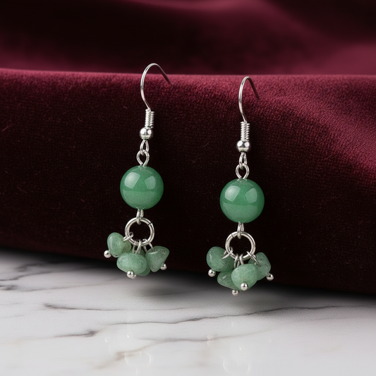 Green Aventurine - Burgundy Velvet Marble