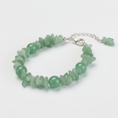 Green Aventurine Chip Stone Bracelet - Correct Design