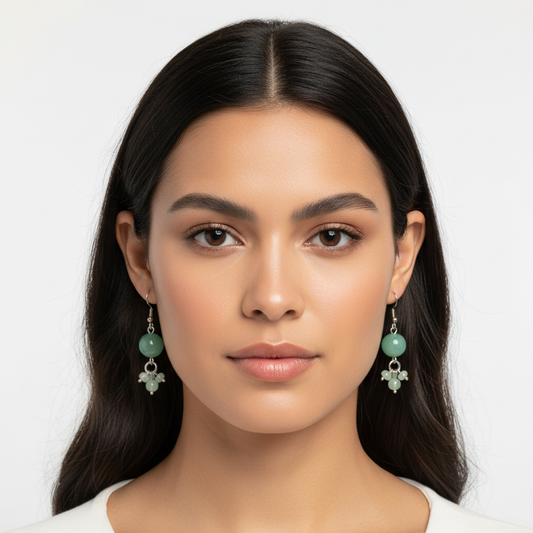 Green Aventurine - Latina Model Both Ears