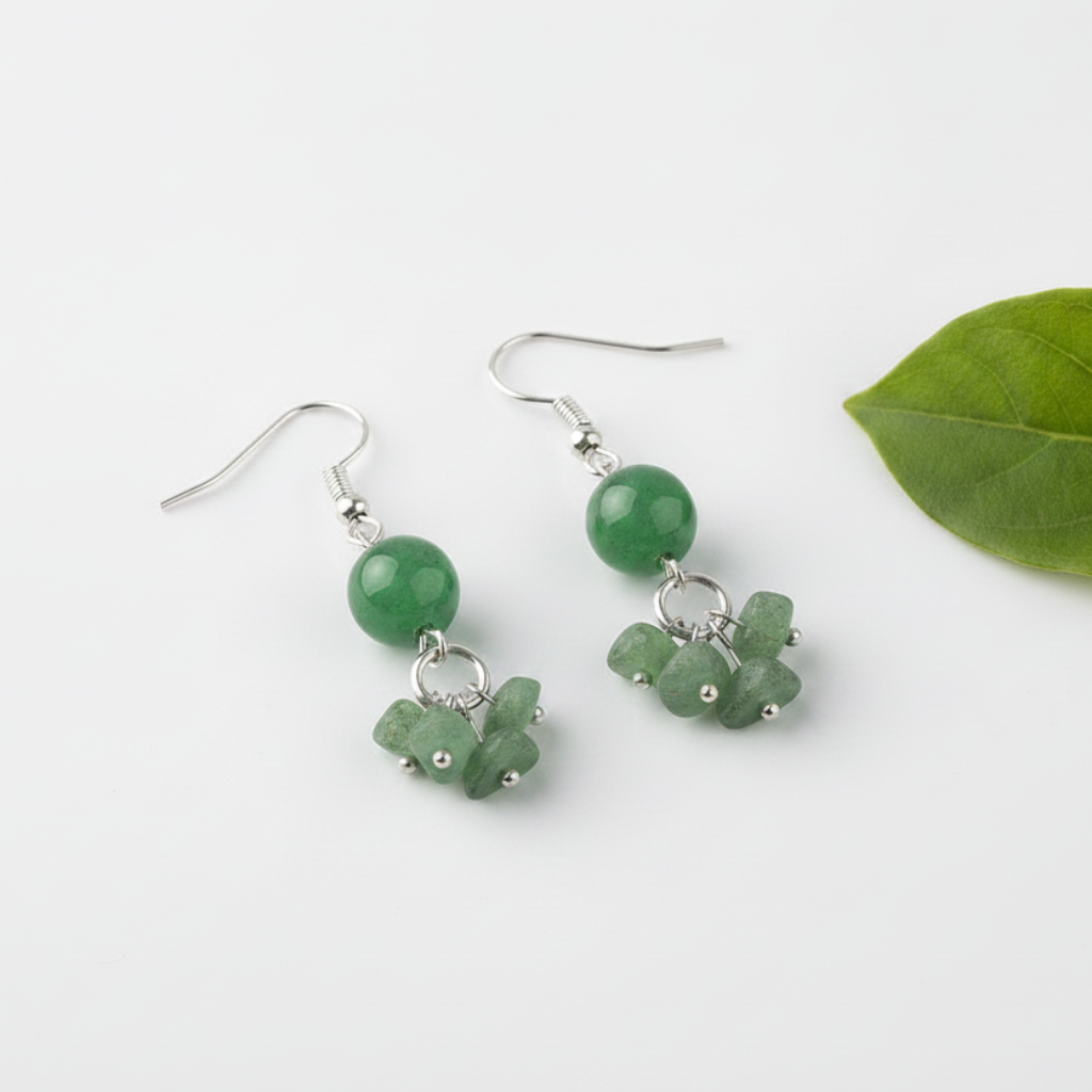 Green Aventurine - Nature Flat Lay