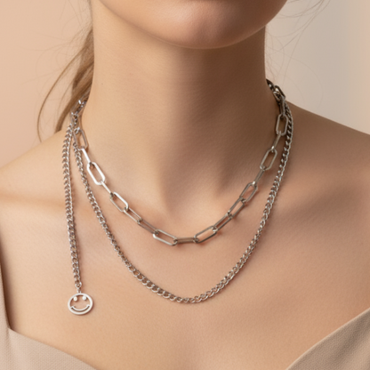 Happy Face Necklace - Modern Model