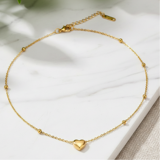 Heart Necklace - Nature Background