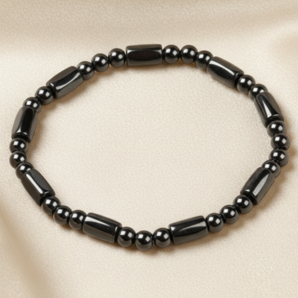 Hematite Bracelet - Fondo Satinado Crema