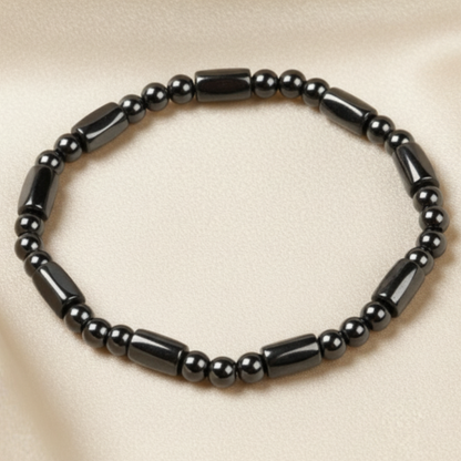 Hematite Bracelet - Fondo Satinado Crema