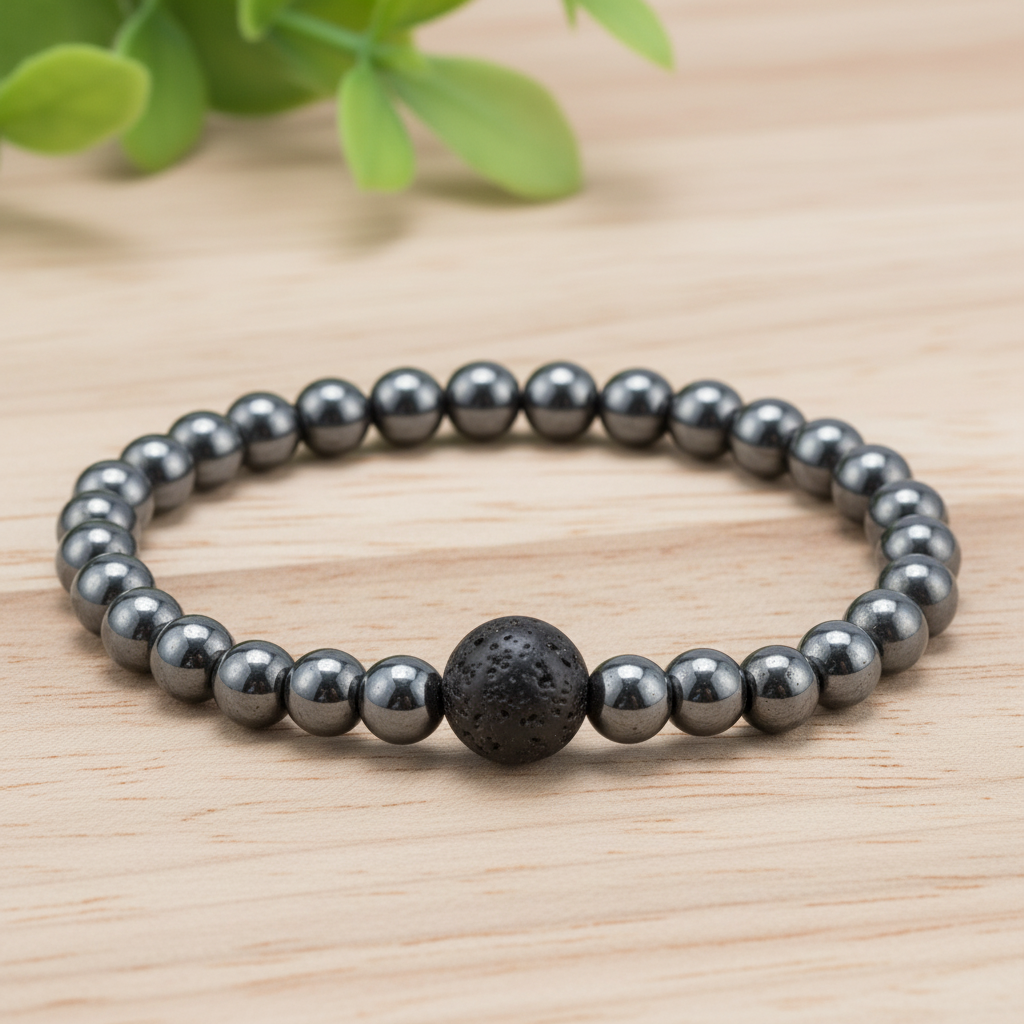 Hematite Bracelet Nature Background