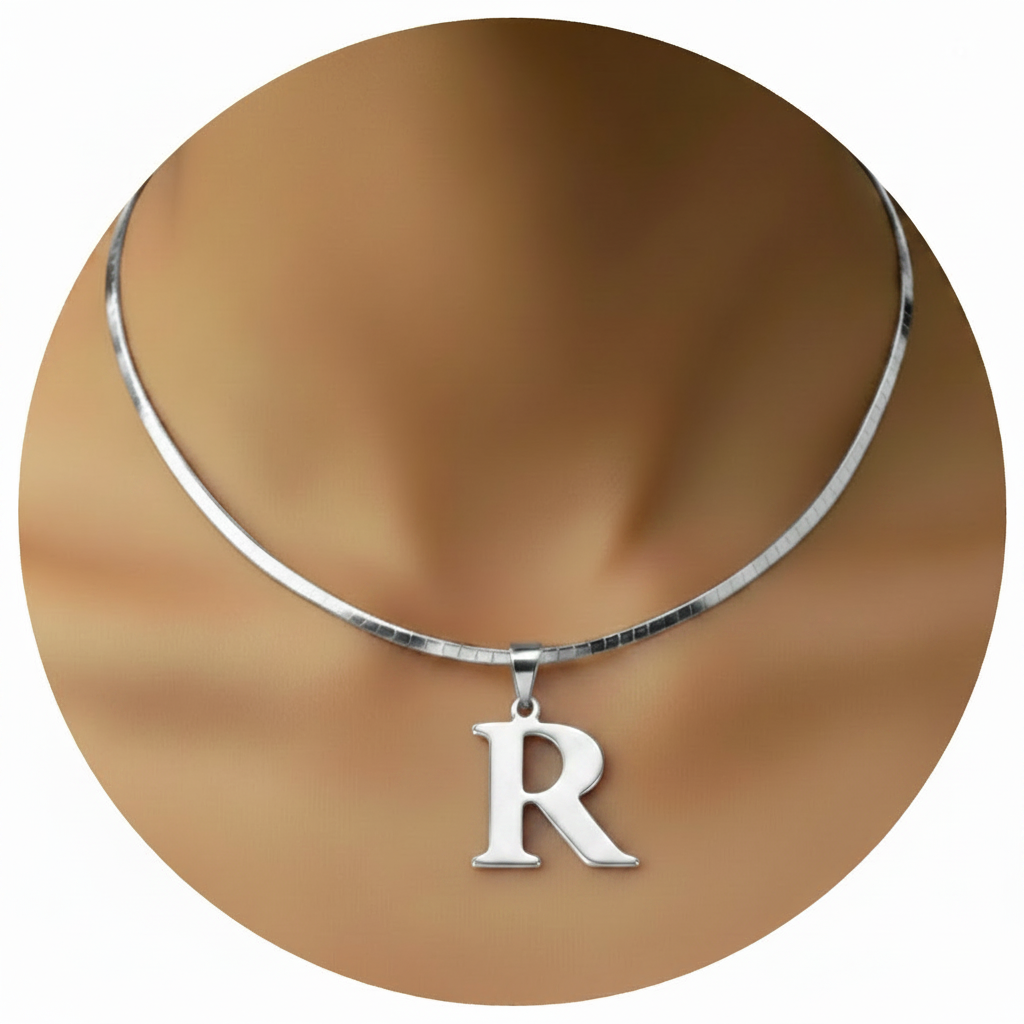 Initial Letter R Silver
