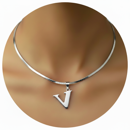 Initial Letter V Silver Listing