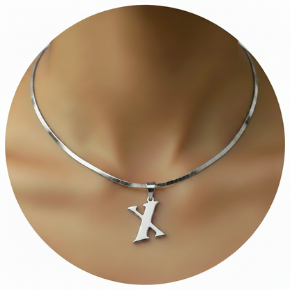 Initial Letter X Silver