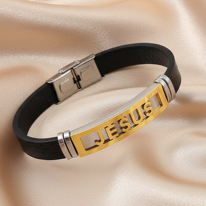 Jesus Bracelet - Champagne Satin