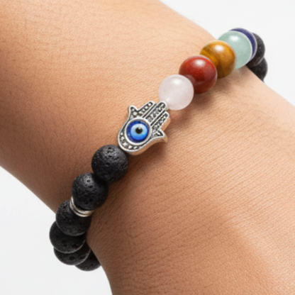 Lava Stone Bracelet on Latino Model