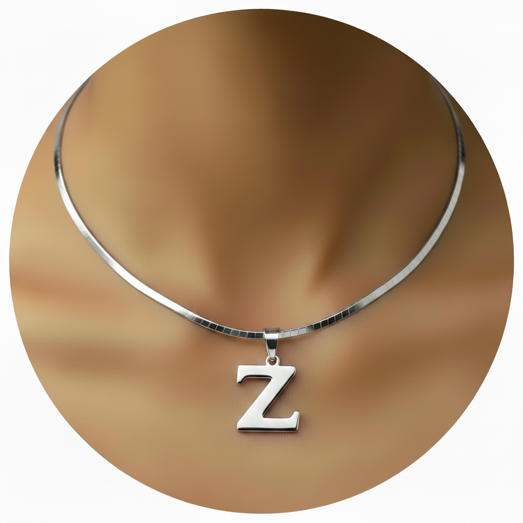 Letter Z Silver Necklace