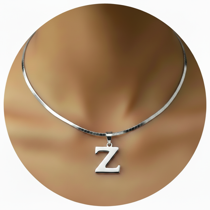 Letter Z Silver Necklace