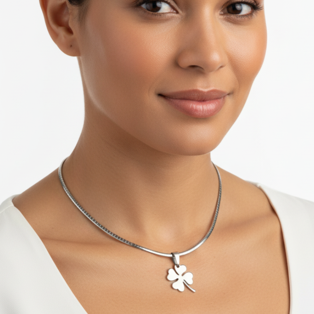Lucky Clover Necklace - Real Model